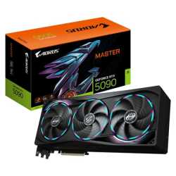 Gigabyte NVIDIA GeForce RTX 5090 AORUS MASTER 32G Graphics Card, 32GB GDDR7, 21760 CUDA Cores, 2655 MHz Core Clock, Triple Fan, 