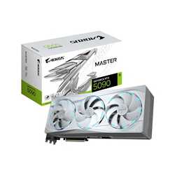 Gigabyte NVIDIA GeForce RTX 5090 AORUS MASTER ICE 32G Graphics Card, 32GB GDDR7, 21760 CUDA Cores, 2655 MHz Core Clock, Triple F