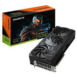Gigabyte NVIDIA GeForce RTX 5090 WINDFORCE OC 32G Graphics Card, 32GB GDDR7, 21760 CUDA Cores, 2467 MHz Core Clock, Triple Fan, 