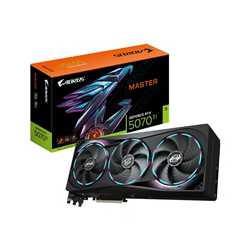 Gigabyte NVIDIA GeForce RTX 5070 Ti AORUS MASTER 16G Graphics Card, 16GB GDDR7, 8960 CUDA Cores, ???? MHz Core Clock, Triple Fan