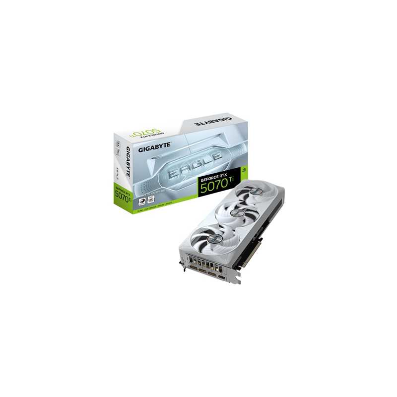 Gigabyte NVIDIA GeForce RTX 5070 Ti EAGLE OC ICE SFF 16G Graphics Card, 16GB GDDR7, 8960 CUDA Cores, ????? MHz Core Clock, Tripl