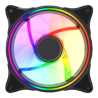 Vida Infinity01 Reverse Blade 12cm ARGB Dual Ring PWM Case Fan, Hydraulic Bearing, Infinity Mirror Effect, 1200 RPM, Black