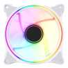 Vida Infinity01 Reverse Blade 12cm ARGB Dual Ring PWM Case Fan, Hydraulic Bearing, Infinity Mirror Effect, 1200 RPM, White