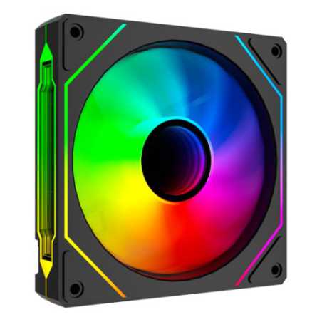 Vida Infinity02 Reverse Blade12cm ARGB PWM Case Fan, Hydraulic Bearing, Infinity Mirror Effect on Centre & Sides, 800-1800 RPM, 
