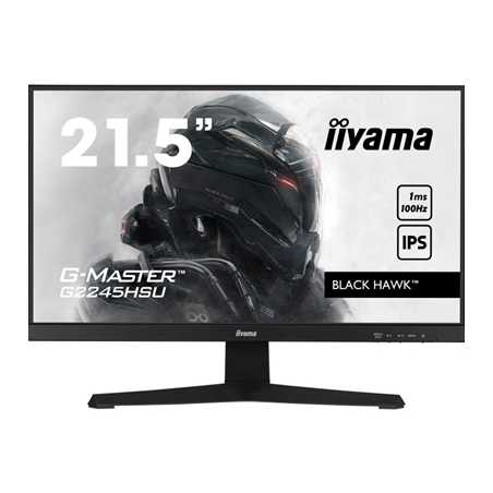 iiyama G-MASTER G2245HSU-B2  22 inch IPS Monitor, Full HD, 1ms, HDMI, DisplayPort, USB Hub, Freesync, 100Hz, Speakers, Black, In
