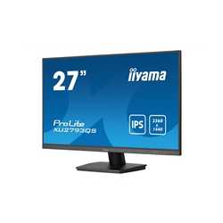 iiyama Prolite XU2793QS-B7 27 inch IPS Monitor, WQHD, 1ms, HDMI, DisplayPort, 100Hz, Speakers, Black, Internal PSU, VESA