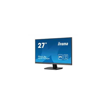 iiyama Prolite XU2793QS-B7 27 inch IPS Monitor, WQHD, 1ms, HDMI, DisplayPort, 100Hz, Speakers, Black, Internal PSU, VESA