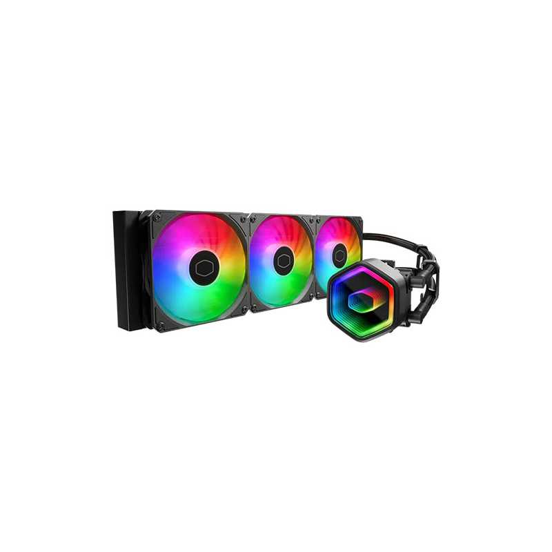 Cooler Master MasterLiquid 360 Core II 360mm ARGB Liquid CPU Cooler, Dual Chamber Pump w/ Infinity Mirror, Black