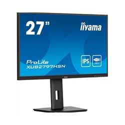 iiyama ProLite XUB2797HSN-B2 27 Inch Full HD IPS Monitor, Matte Black, USB-C Dock, RJ45, 100 Hz, 1x HDMI, 1x DisplayPort, 4x USB