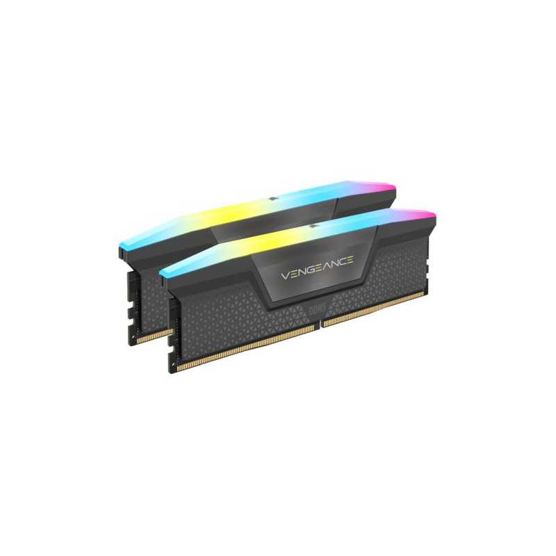 Corsair Vengeance RGB 32GB Kit (2 x 16GB), DDR5, 6400MHz, CL36, 1.35V, PMIC, AMD EXPO & Intel XMP 3.0, Grey, DIMM Memory