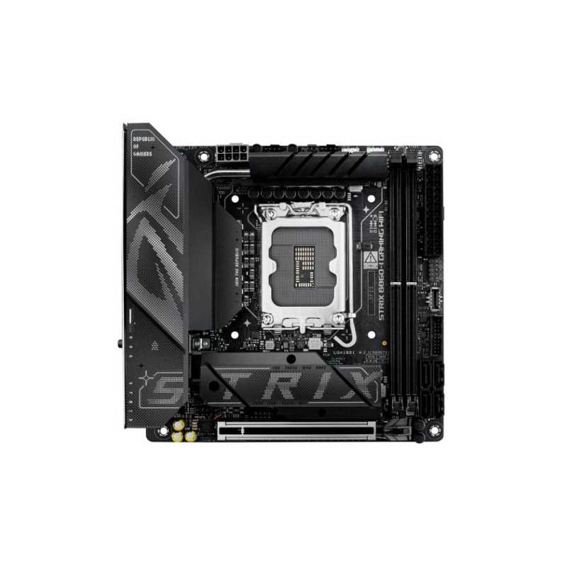 Asus ROG STRIX B860-I GAMING WIFI, Intel B860, 1851, Mini ITX, 2 DDR5, HDMI, DP, TB4, Wi-Fi 7, 2.5G LAN, 2x M.2