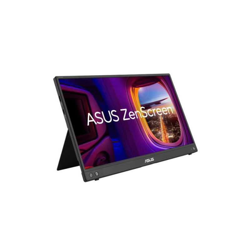 Asus 15.6" Portable IPS Monitor (ZenScreen MB16AHV), 1920 x 1080, HDMI, USB-C, USB-powered, Auto-rotatable, Antibacterial, Smar