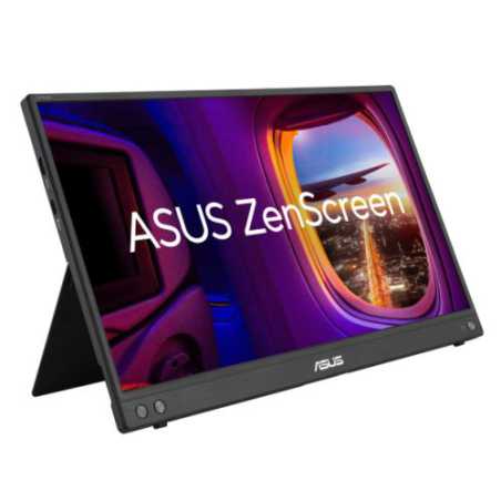 Asus 15.6" Portable IPS Monitor (ZenScreen MB16AHV), 1920 x 1080, HDMI, USB-C, USB-powered, Auto-rotatable, Antibacterial, Smar