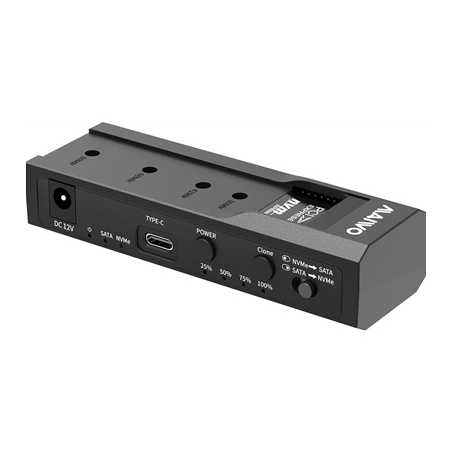 Maiwo USB Type-C, Dual Bay HDD/NVMe M2 SSD 10Gbps Clone Converter For 2.5" and 3.5" SATA