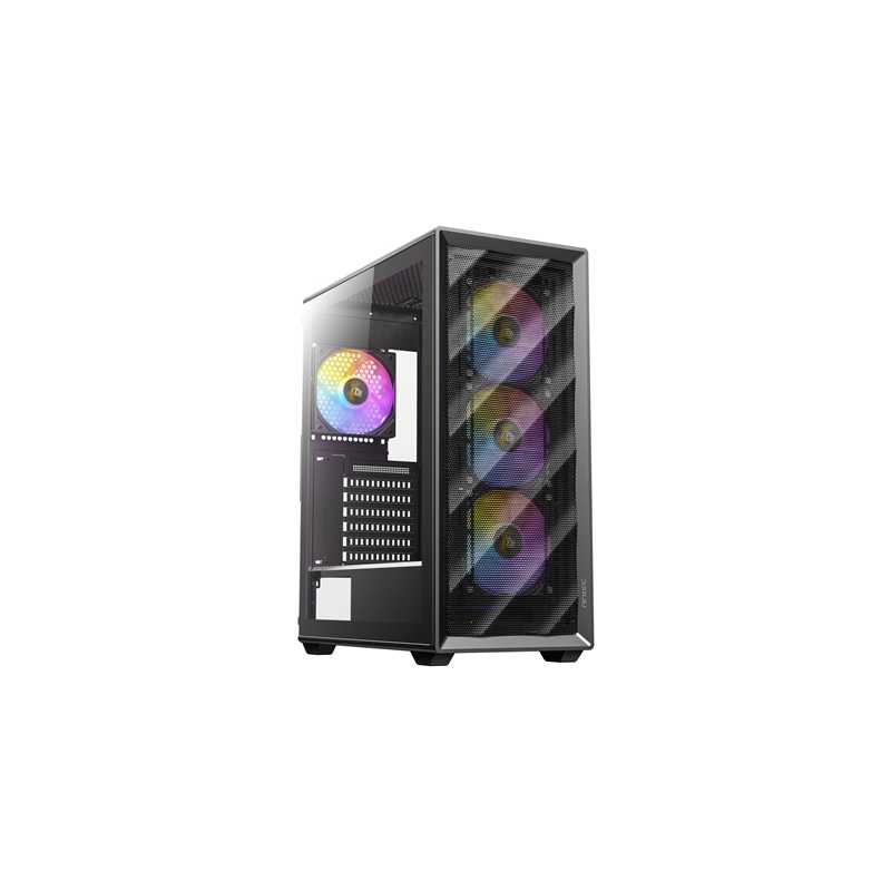 ANTEC AX85 ARGB Case, Black, Mid Tower, 2 x USB 3.0, Tempered Glass Side WIndow Panel, Large Mesh Front Panel for Excellent Cool