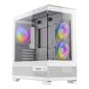 ANTEC CX500M Micro Tower Gaming Case, White, ARGB, 2  x USB 3.0 / 1 x USB Type-C, Tempered Glass Side Panel, Micro-ATX/ITX