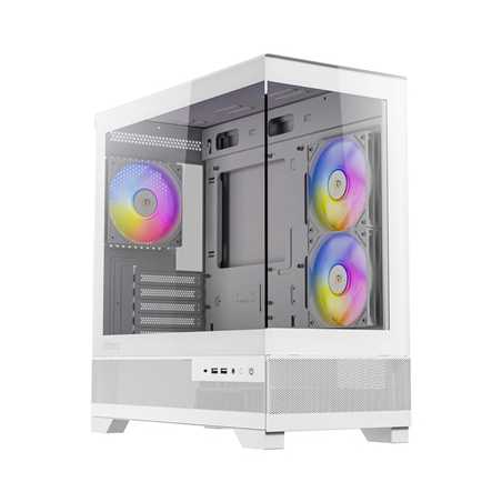 ANTEC CX500M Micro Tower Gaming Case, White, ARGB, 2  x USB 3.0 / 1 x USB Type-C, Tempered Glass Side Panel, Micro-ATX/ITX