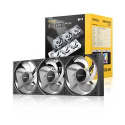 Antec Connect 120 ARGB Reverse 3-Pack 120mm PWM Fans with Daisy Chain Design and Vibration-Absorbing Pads