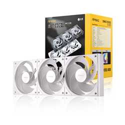 Antec Connect 120 ARGB White Reverse 3-Pack 120mm PWM Fans with Daisy Chain Design and Vibration-Absorbing Pads
