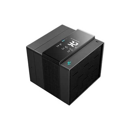 DeepCool Assassin IV VC Vision Dual-Fan CPU Air Cooler with 140mm & 120mm Fans, Vapour Chamber Base, Digital Display for Real-Ti