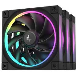 DeepCool FL12 120mm PWM 3 Pack Fan - High Performance, Low Noise, Fluid Dynamic Bearing, 36 ARGB LEDs, 500-2150 RPM, 55 CFM Airf