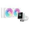 DeepCool Mystique 240 WH ARGB Liquid CPU Cooler with 2.83" TFT LCD Display, 240mm Radiator, Addressable RGB Fans, Hydro Bearing