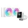 DeepCool Mystique 240 WH ARGB Liquid CPU Cooler with 2.83" TFT LCD Display, 240mm Radiator, Addressable RGB Fans, Hydro Bearing