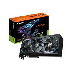 Gigabyte NVIDIA GeForce RTX 5070 AORUS MASTER 12G Graphics Card, 12GB GDDR7, 6144 CUDA Cores, 2715 MHz Core Clock, Triple Fan, R