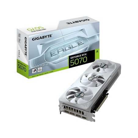 Gigabyte NVIDIA GeForce RTX 5070 EAGLE OC ICE SFF 12G Graphics Card, 12GB GDDR7, 6144 CUDA Cores, 2587 MHz Core Clock, Triple Fa