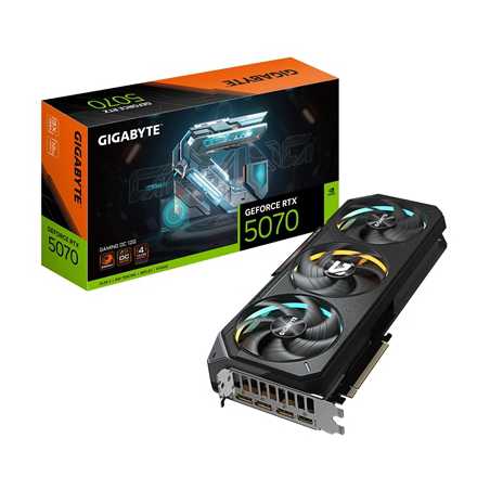 Gigabyte NVIDIA GeForce RTX 5070 GAMING OC 12G Graphics Card, 12GB GDDR7, 6144 CUDA Cores, 2625 MHz Core Clock, Triple Fan, RGB,
