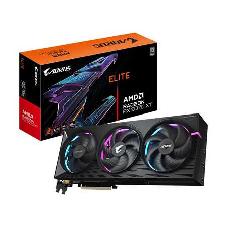 Gigabyte AMD Radeon RX 9070 XT ELITE 16G Graphics Card, 16GB GDDR6, 4096 Streams, TBD MHz Core Clock, Triple Fan, RGB, 2x Displa