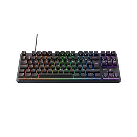 Tecware Phantom+ RGB Mechanical with Wraith Brown Switches UK Layout Gaming Keyboard Black