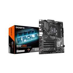Gigabyte B550 EAGLE AMD AM4 Socket Motherboard, ATX, 4x DDR4 Slots, 2x M.2 Sockets, 2x USB-C Port, GbE LAN, 1x HDMI Port