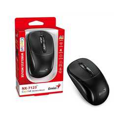 Genius NX-7123 Copilot AI Wireless Mouse, 2.4 GHz with USB Receiver, 1200 DPI, 4 Button with Scroll Wheel, Ambidextrous Design, 