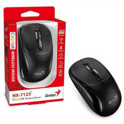 Genius NX-7123 Copilot AI Wireless Mouse, 2.4 GHz with USB Receiver, 1200 DPI, 4 Button with Scroll Wheel, Ambidextrous Design, 