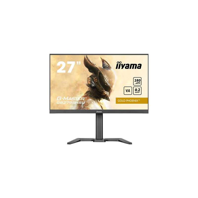 iiyama G-MASTER GB2795HSU-B1 27 inch IPS Monitor, Full HD, 0.2ms, HDMI, DisplayPort, HDCP, USB Hubx4, Freesync, 280Hz, Speakers,