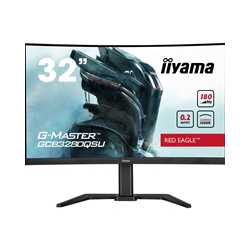 iiyama G-Master GCB3280QSU-B2  Red Eagle 32 Inch Curved Gaming Monitor, Black, 2560x1440, 0.2ms, 180hz, FreeSync, HDMI, Display 