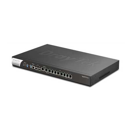 DrayTek V3912S-K Vigor 3912S Wired 12.5Gb Enterprise Grade Multi-WAN Firewall Router with 256GB SSD for Linux Applications