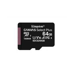 Kingston Canvas Select Plus SDCS2/64GBSP 64GB Micro SD UHS-I (U1) Flash Card, NO Adapter