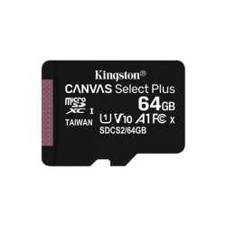 Kingston Canvas Select Plus SDCS2/64GBSP 64GB Micro SD UHS-I (U1) Flash Card, NO Adapter