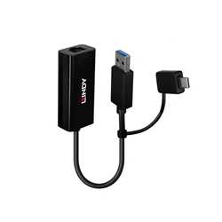 Lindy USB 3.2 Gen 1 Gigabit Ethernet Converter, Bus-Powered, No External Power Supply Required