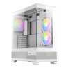 ANTEC CX700 Mid Tower Gaming Case, White, 270 Full-View Tempered Glass, 3 x 120 mm ARGB PWM Fans, 1 x USB 3.0 / 1 x USB Type-C, 
