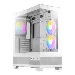 ANTEC CX700 Mid Tower Gaming Case, White, 270 Full-View Tempered Glass, 3 x 120 mm ARGB PWM Fans, 1 x USB 3.0 / 1 x USB Type-C, 