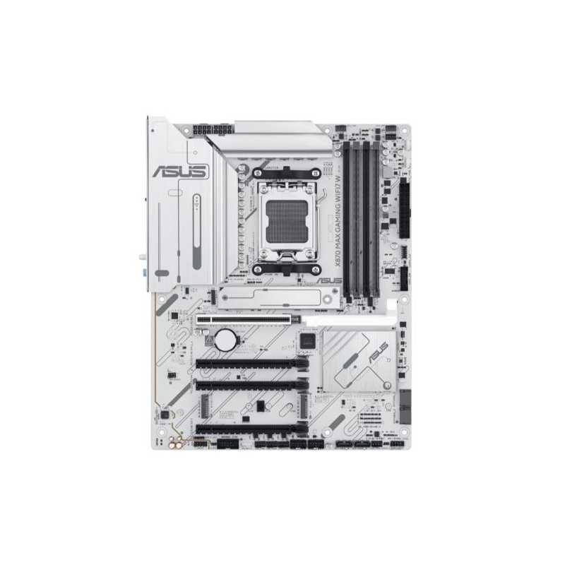 Asus X870 MAX GAMING WIFI7 W, AMD X870, AM5, ATX, 4 DDR5, HDMI, 2 USB4, Wi-Fi 7, 2.5G LAN, 3x M.2, White