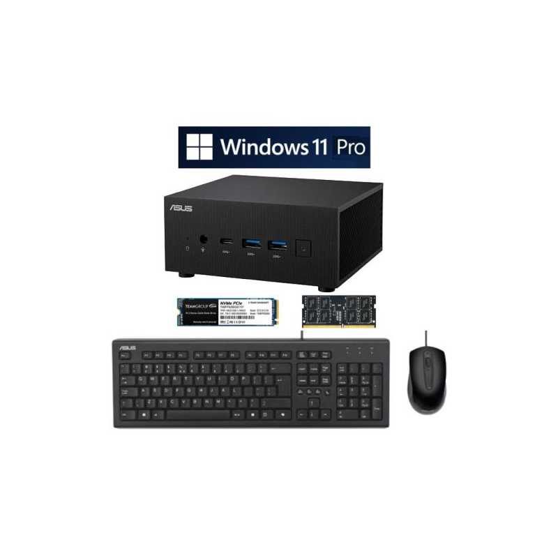 *BUNDLE* Asus Mini PC PN52, Ryzen 9 5900HX, 256GB Gen3 SSD, 8GB DDR4, Asus U2000 KB & Mouse, Windows 11 Pro - Boxed Separately