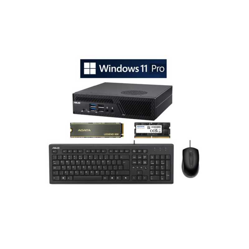 *BUNDLE* Asus Mini PC PB63, i3-13100, 500GB Gen4 SSD, 16GB DDR5, Asus U2000 KB & Mouse, Windows 11 Pro - Boxed Separately