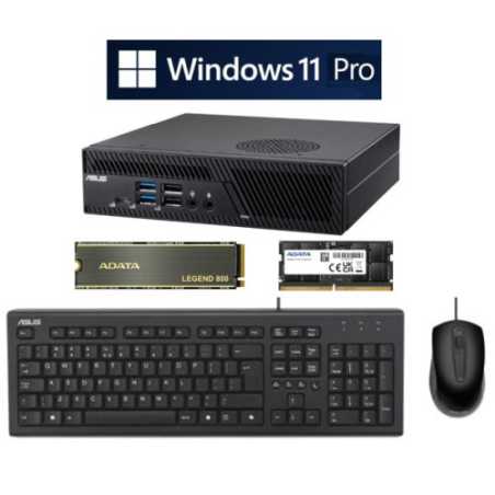 *BUNDLE* Asus Mini PC PB63, i3-13100, 500GB Gen4 SSD, 16GB DDR5, Asus U2000 KB & Mouse, Windows 11 Pro - Boxed Separately