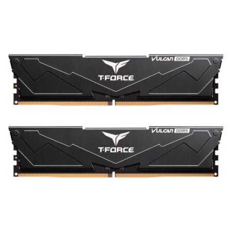 Team T-Force Vulcan 64GB Kit (2 x 32GB), DDR5, 6400MHz (PC5-51200), CL34, ECC, AMD EXPO & Intel XMP 3.0, PMIC, DIMM Memory, Blac