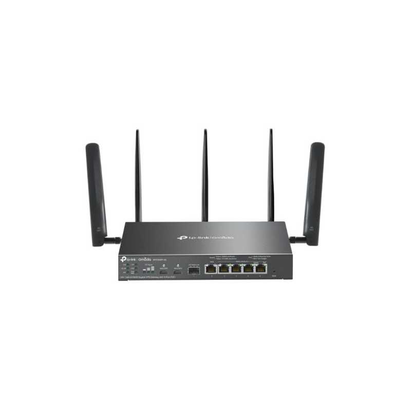 TP-LINK (ER706WP-4G) Omada 4G+ Cat6 AX3000 Gigabit VPN Gateway with 4-Port PoE+, 5x GB Ports, Omada Mesh, High-Security VPN