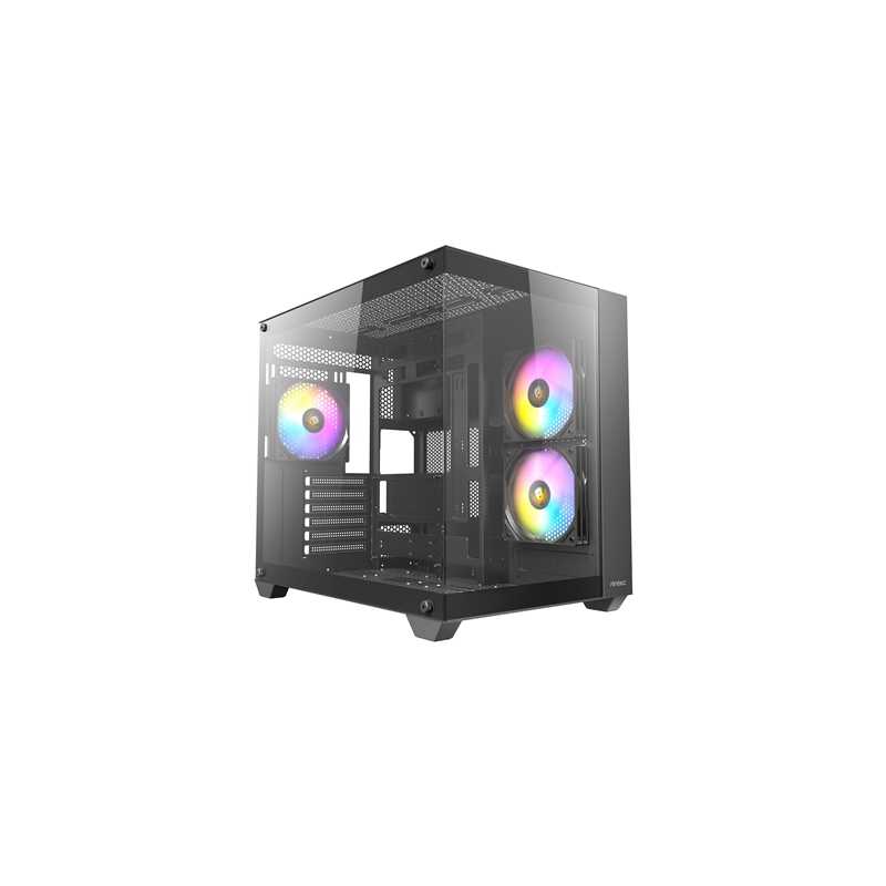 ANTEC CX800 Mid Tower Gaming Case, Black, 270 Full-view tempered glass, 3 x 120mm ARGB reverse fans, 1x USB 2.0 / 1x USB 3.0, AT